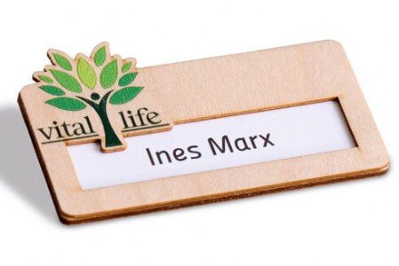 Namensschilder Holz - naturel - DUO Produktion