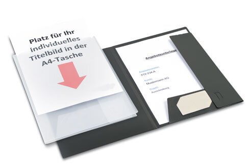 Angebotsmappen aus PP mit A4 Tasche - geschweißt - DUO Produktion