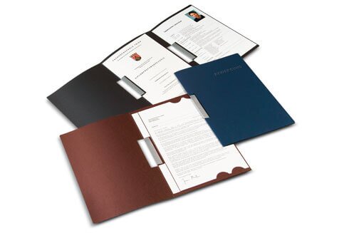 Klemmhefter Karton - 3-teilig - individuell bedrucken - DUO Produktion