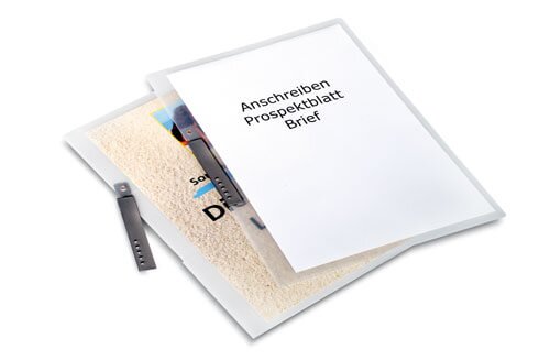 Klemmhefter A4 aus Kunststoff mit Tasche - DUO Produktion