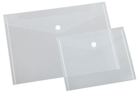 Dokumententaschen mit Druckverschluss - transparent - A4 oder A5 - DUO Produktion