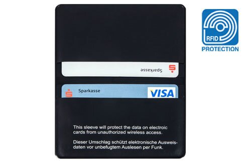 Schutzhülle für 2 Kreditkarten - mit RFID Schutz - DUO Produktion